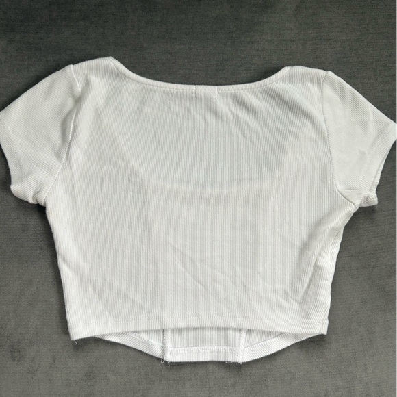 Garage White corset tee shirt - Picture 2 of 3